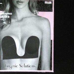 Backless strapless u plunge bra sz A nude